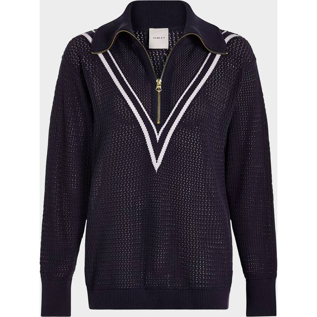 Savannah Open-Knit Pullover - BLUE - Large