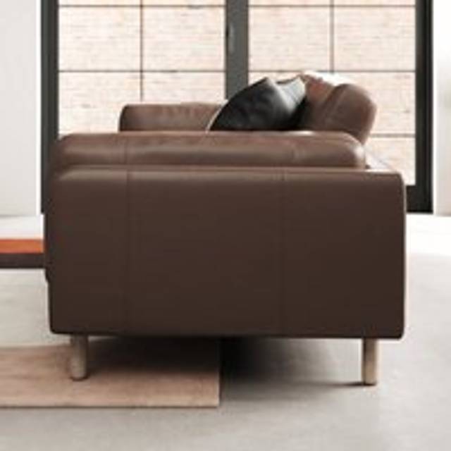 Newton Classic Leather 4 Seater Sofa - Classic Leather Mocha