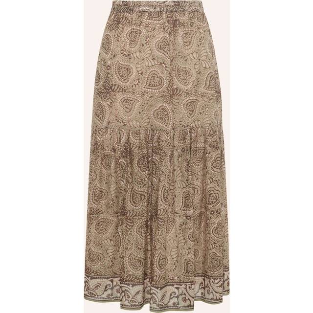 Gerard Darel Valora Paisley Skirt, Khaki Green