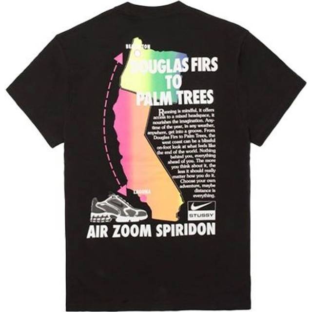 Nike x Stussy Crossover Logo Graffiti Printing T-Shirt 'Black' CU9256-010 - XS