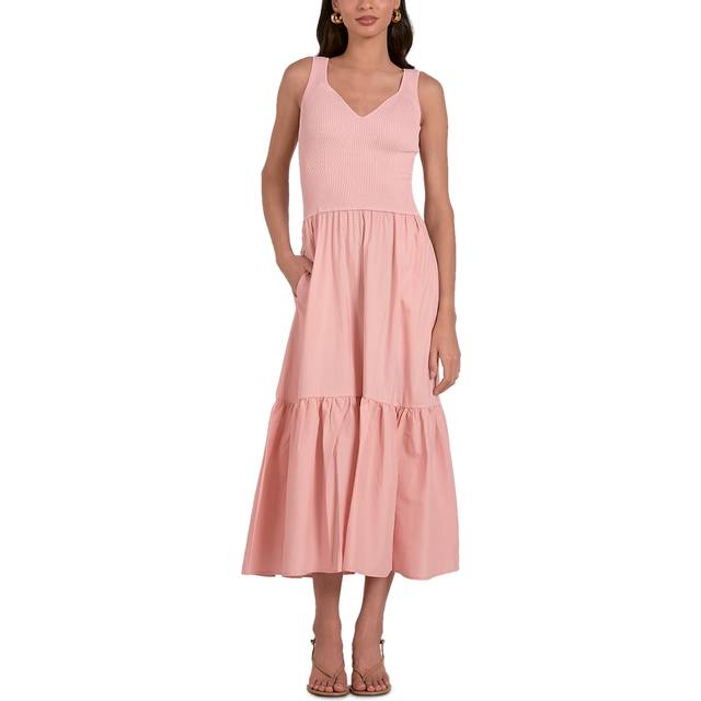 Elan Mixed Media Tank Maxi Dress