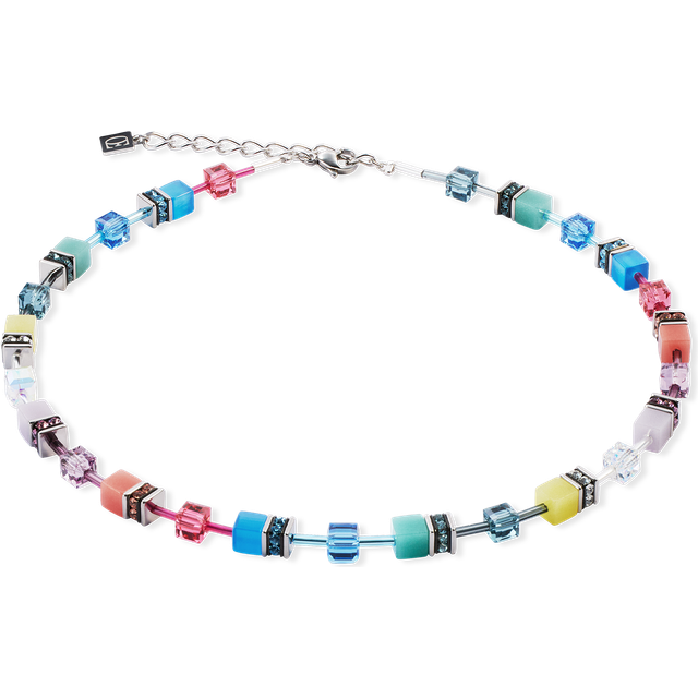 COEUR DE LION GeoCUBE® Iconic Necklace, Magic Silver