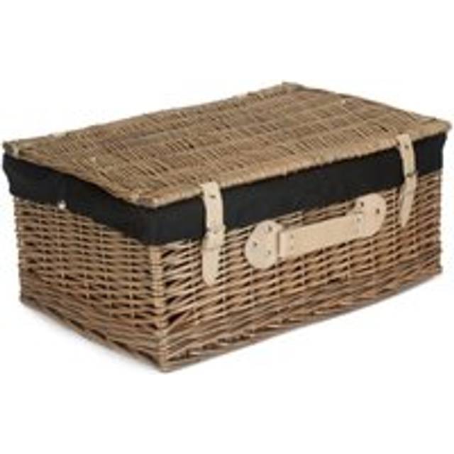 56cm Antique Wash Picnic Wicker Basket - Black