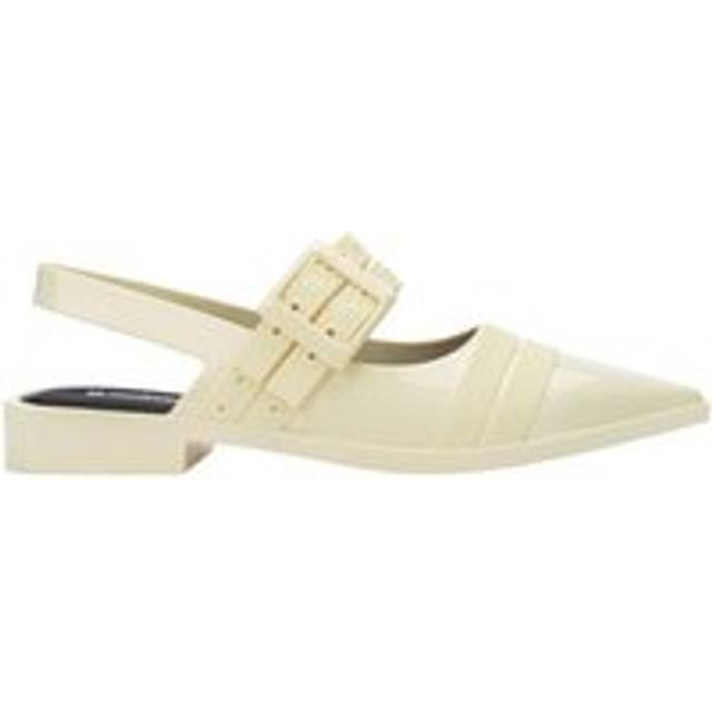 Womens Ladylike Buckle Closure Jelly Shoes - Beige - 7