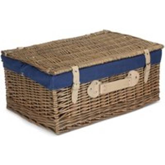56cm Antique Wash Picnic Wicker Basket - Navy