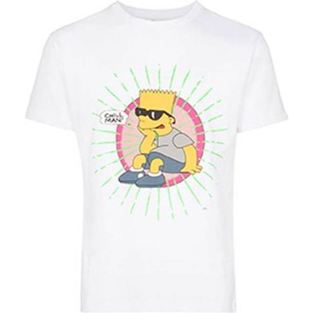 Off-White c/o virgil abloh men's white bart glasses short sleeve tee - WHITE - L