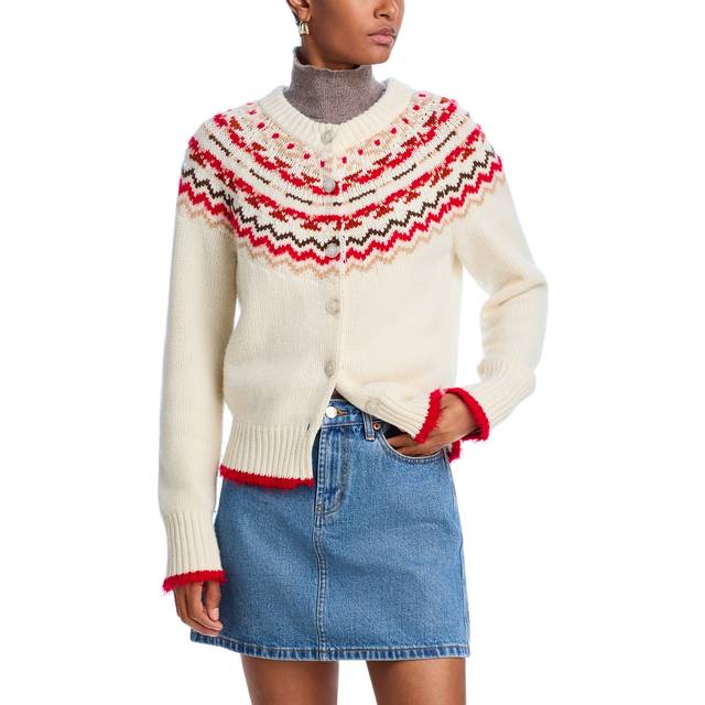 Chalet Cashmere-Blend Cardigan - CREAM COMBO - Medium