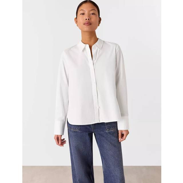 Whistles Petite Boxy Shirt, White