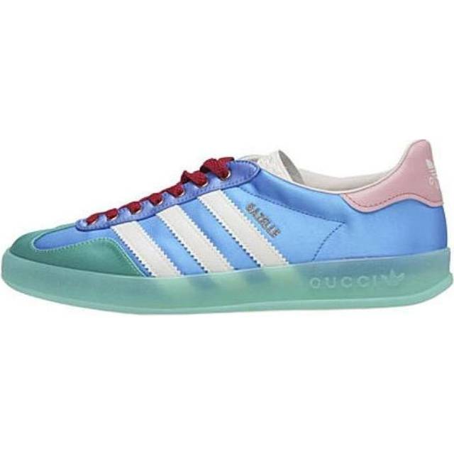 (WMNS) adidas x Gucci Gazelle 'Light Blue Silk' 707867-U7R10-3660 - Light Blue/green/pink - 4.5