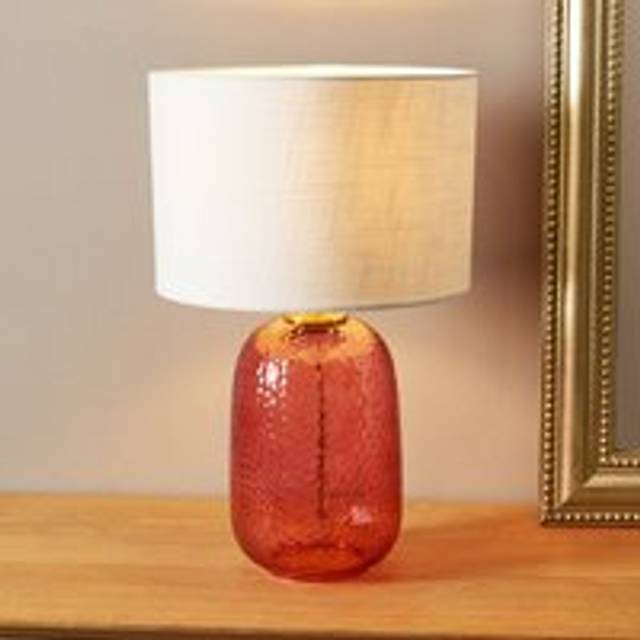 Melrose Glass Table Lamp - White