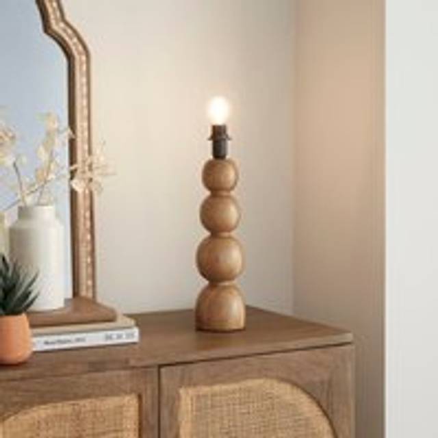 Fern Bobble Wooden Table Lamp Base