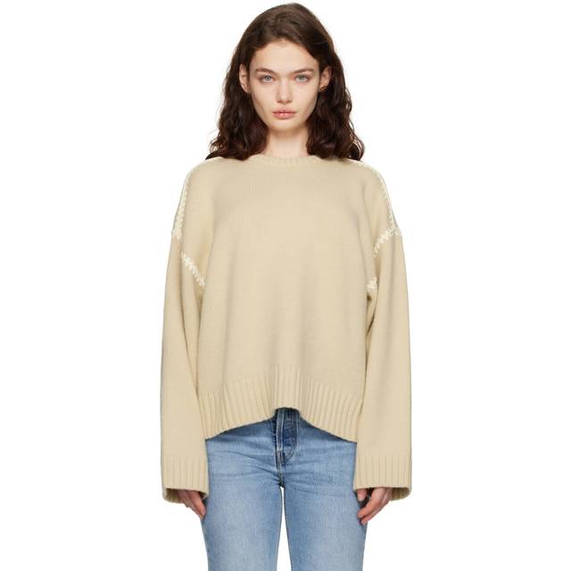 Pull en laine et cachemire - Beige - L