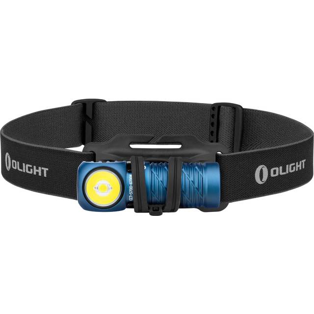 Olight Perun 2 Mini Cool White Midnight Blue head and angle flashlight with headband - 1100 lumens