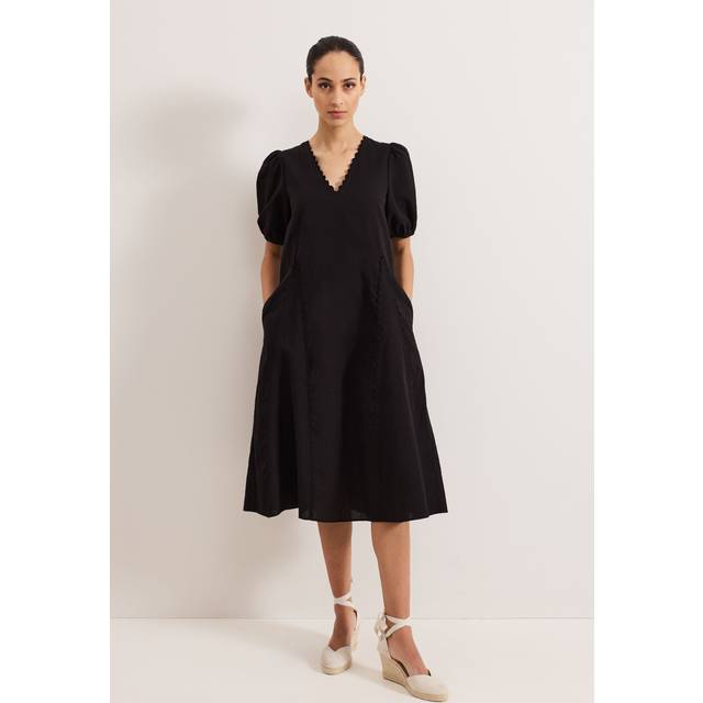 Milly Linen Flared Dress - BLACK - Phase Eight offers inclusive collections, with each style expertly created by the in-house team of designers. Daily basics and occasionwear can be found across each line, with hand-drawn prints adorning many of the brand's creations. With versatility and sophistication in mind, you are sure to find a piece that you will continue to reach for year after year.