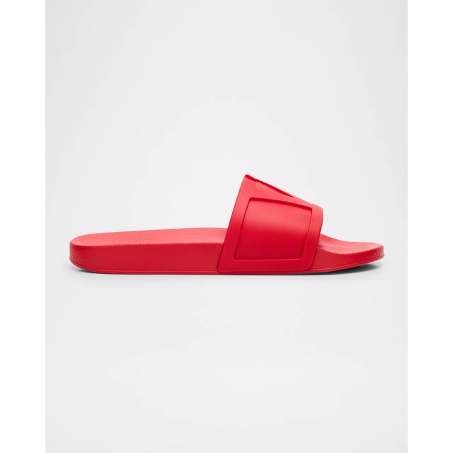 VALENTINO GARAVANI | Red rubber Coolside slider sandals | Man | 40 - orange (40)