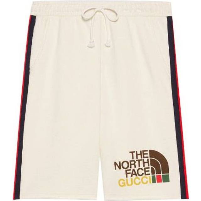 Men's Gucci x THE NORTH FACE Crossover Webbing Printing Cotton Shorts Ivory 651727-XJDIP-9756
