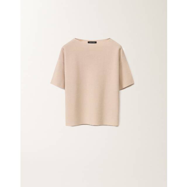 Fabiana Filippi Cotton And Lurex Sweater, Dusty Pink - Woman Knitwear Pink It 50