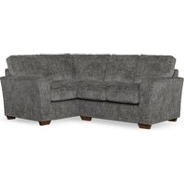 Lena Small Corner Sofa - Chunky Chenille Charcoal
