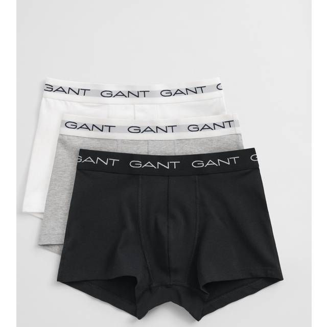 GANT 3-Pack Trunks Light Grey Melange/Black/White