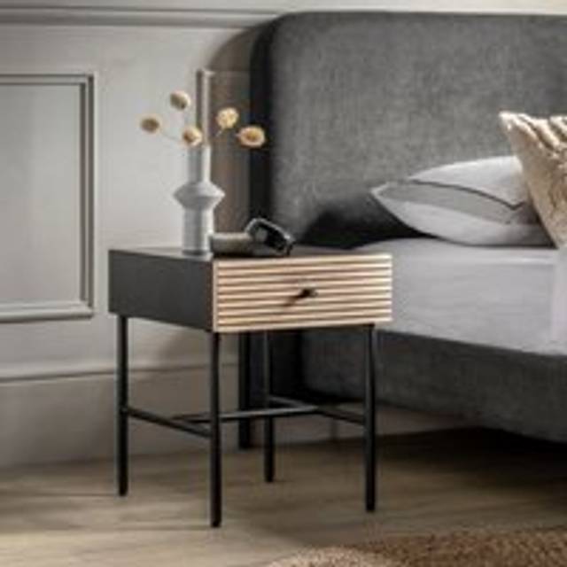 Return - Hanwell 1 Drawer Bedside Table - Natural