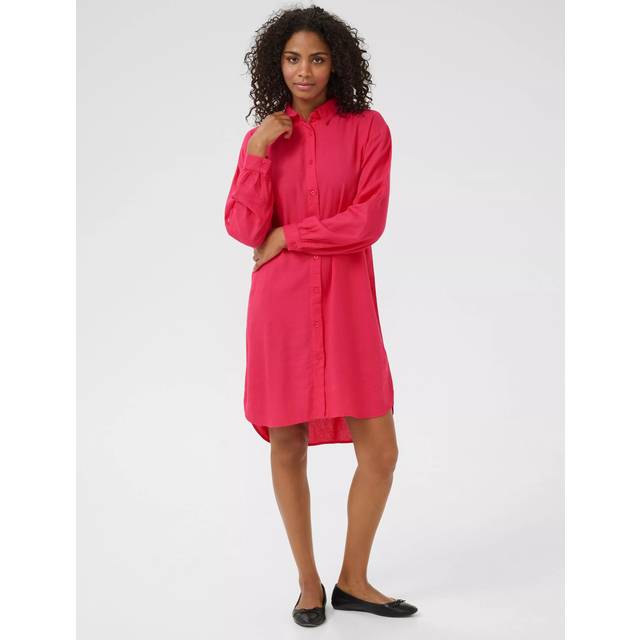 KAFFE Milia Linen Blend Knee Length Shirt Dress