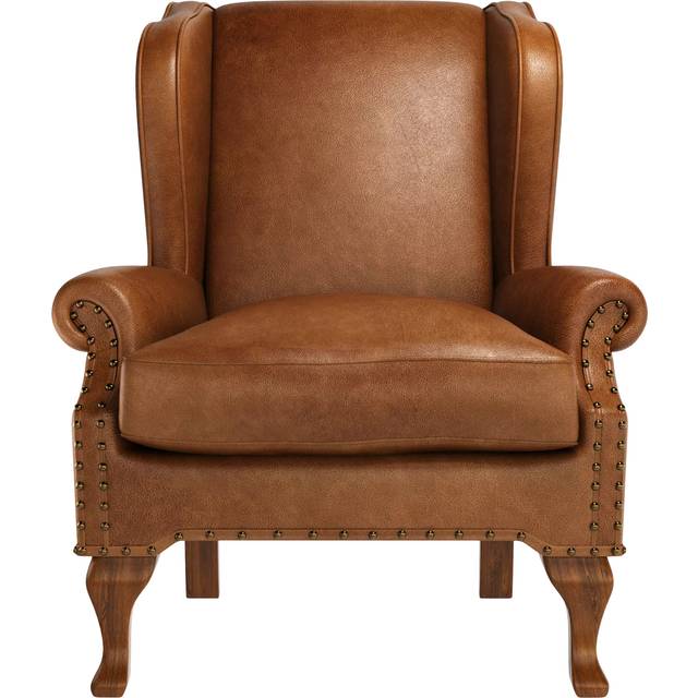 John Lewis Compton Leather Armchair, Dark Leg