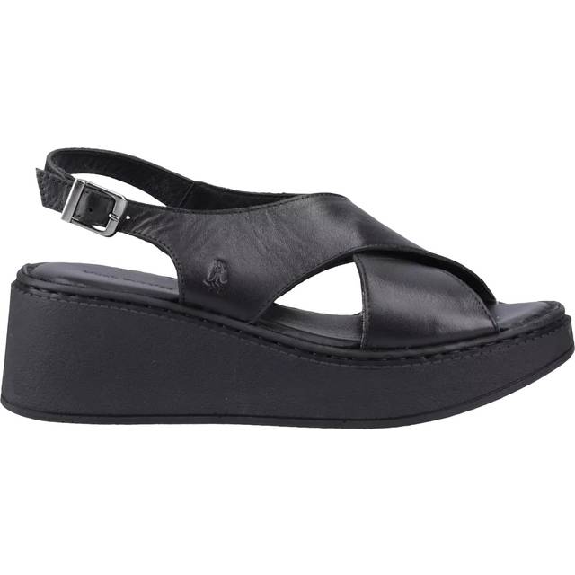 Hush puppies bex wedge nubuck women's black wedges