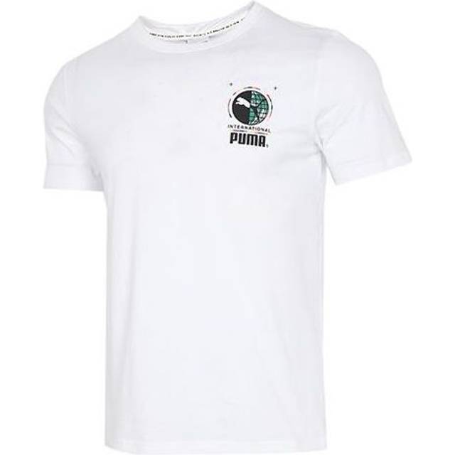 PUMA Graffiti Photo Print Short Sleeve T-Shirt 'White Blue Red' 531307-02 - White/Blue/Red - L