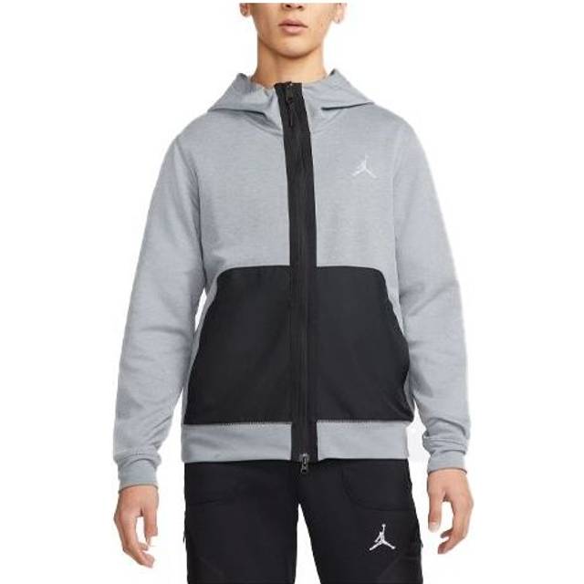 Men's Air Jordan Contrasting Colors Pocket Sports Hooded Cardigan Jacket Gray DJ0876-091 - L