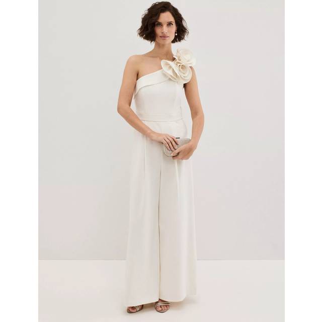 Phase Eight Tali Flower Wedding Jumpsuit, Ivory
