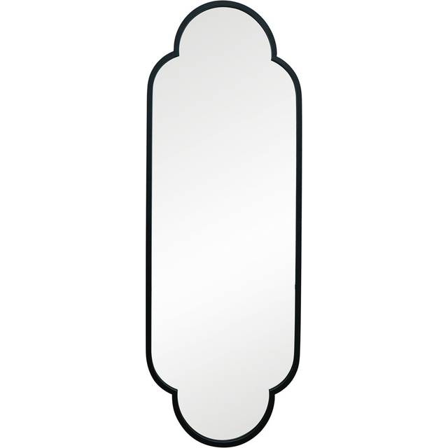 MirrorOutlet The Duplici Black Metal Double Arched Oval Wall Mirror 170 x 59cm
