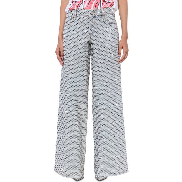 Trish Low-Rise Embellished Baggy Jeans - SIERRA LIGHT BLUE