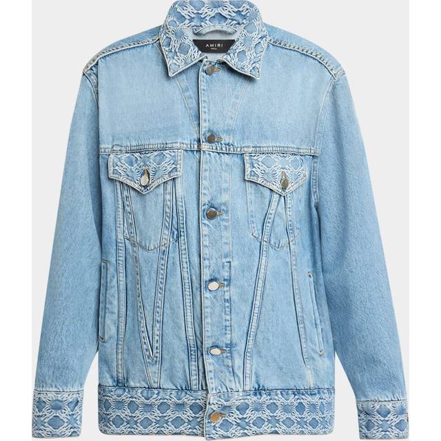 MA Quad Denim Jacquard Trucker Jacket - STONE INDIGO - Large