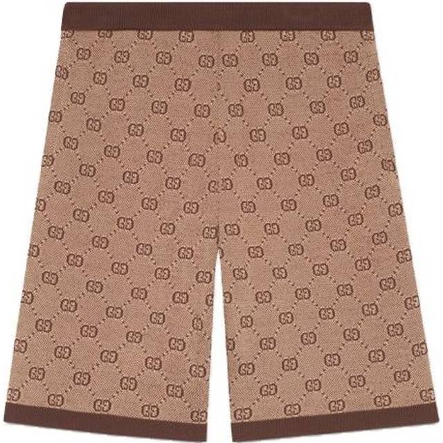 Gucci Men s Gg Alphabet Printed Retro Shorts Camel 572638-XKAKV-2094