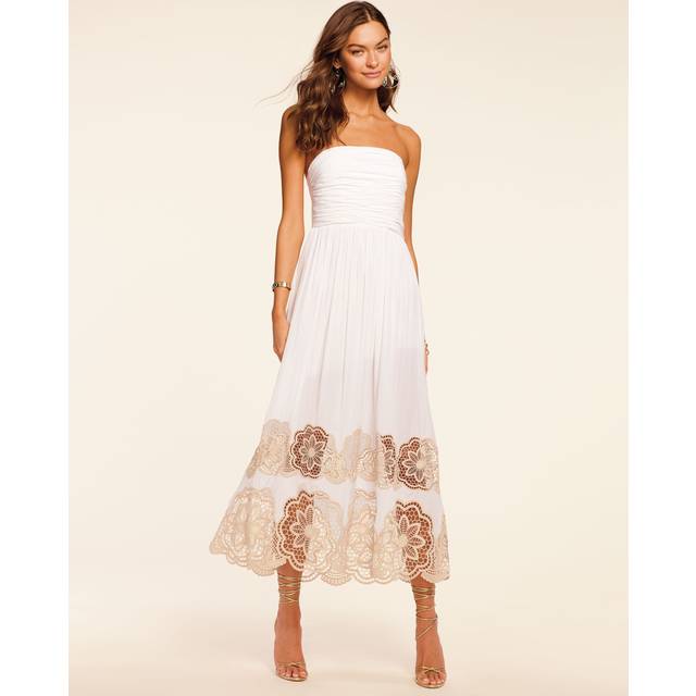 Milani Embellished Strapless Maxi Dress in Ivory - IVORY