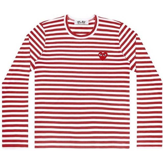 COMME des GARCONS PLAY Striped Long-Sleeve T-Shirt 'Red' AZ-T164-051-4 - Red/White