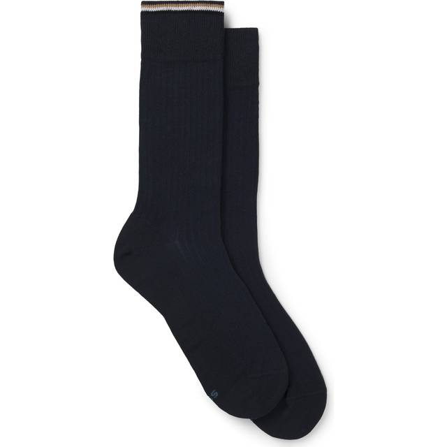 BOSS Cotton Blend Ankle Socks, Pack of 2, Dark Blue