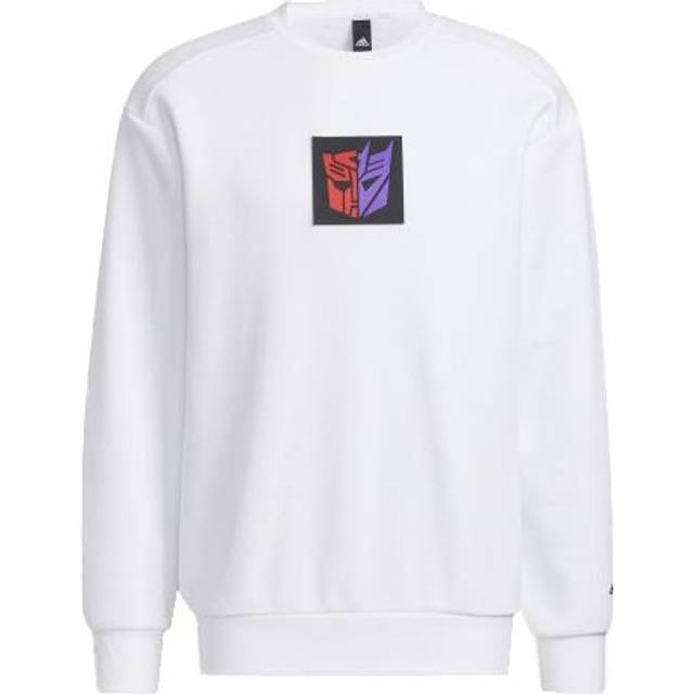 adidas x Transformers Crossover Limited Pattern Printing Round Neck Pullover Long Sleeves White HM7450
