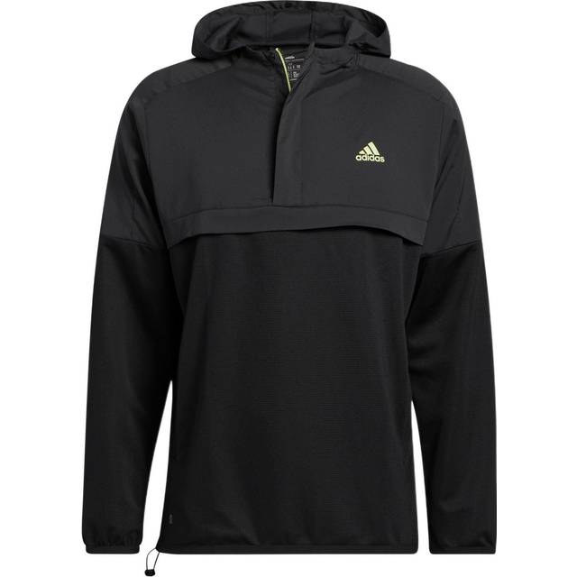 Men's adidas Sport Anorak Logo Printing Zipper Pullover Hooded Jacket Black - Default Color