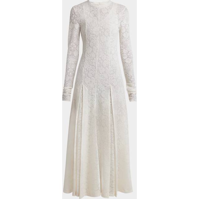 Lace Long-Sleeve Drop-Waist Midi Dress - IVORY - 42 IT (6 US)