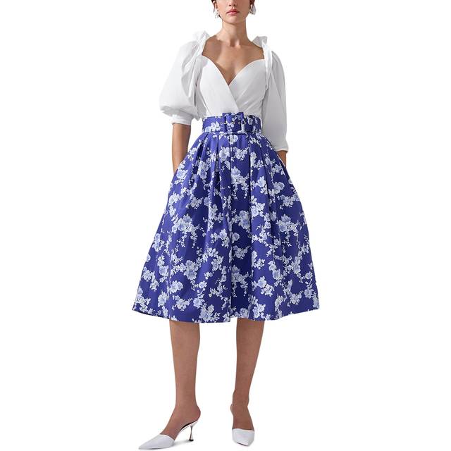 Floral Full Midi Skirt - NAUTILUS MULTI - 2