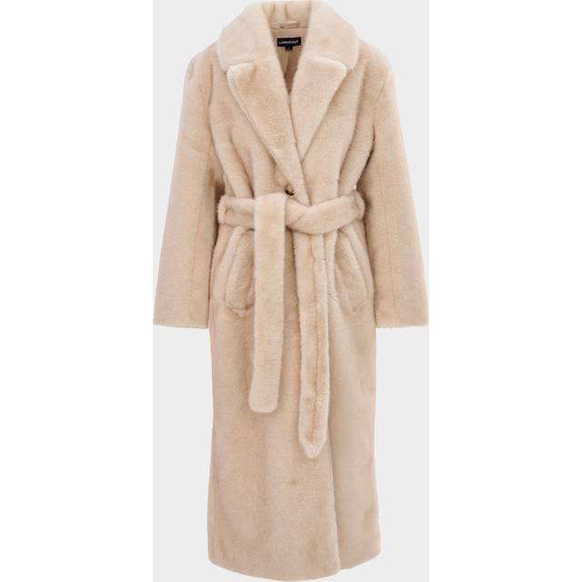 Darelle Faux Fur Maxi Coat - Angora - X-Small