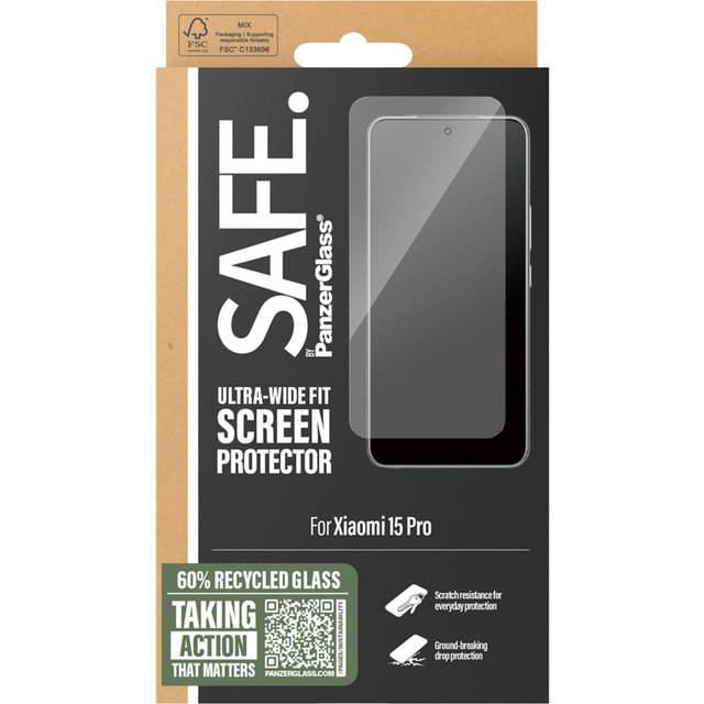 SAFE by PanzerGlass Xiaomi 15 Pro Ultra-Wide Fit Skärmskyddsglas - Genomskinlig