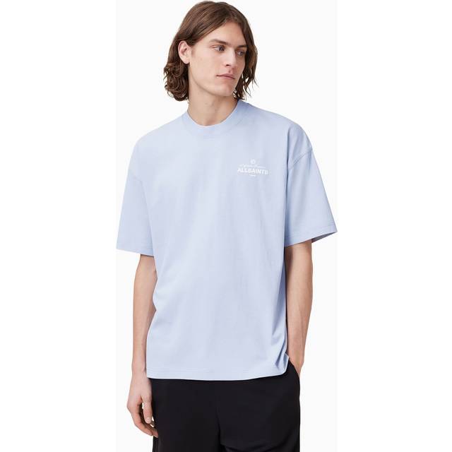 AllSaints All Saints Soleil Short Sleeve Crew Neck T-Shirt - Blue, Blue, Size 2Xl, Men - 2XL