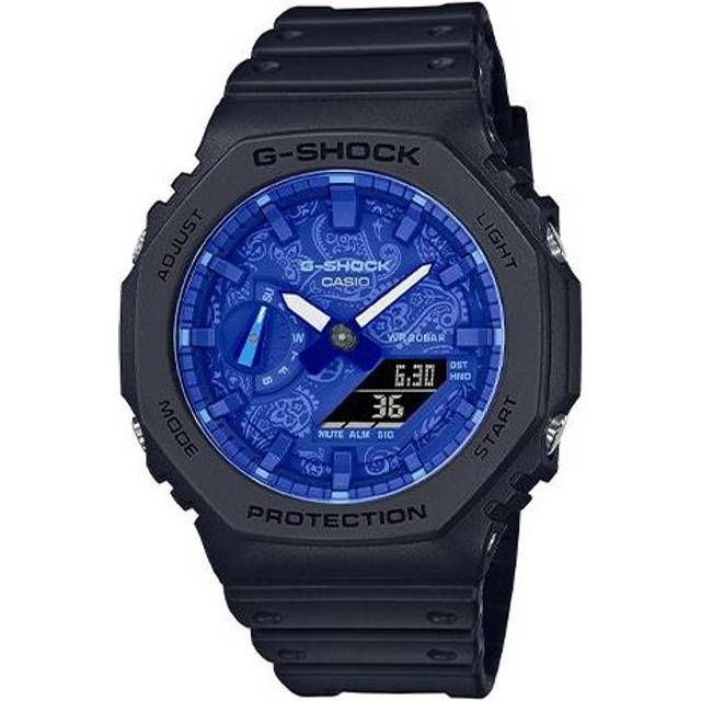 CASIO G-Shock Analog-Digital 'Black Blue' GA-2100BP-1APR - black blue - Free