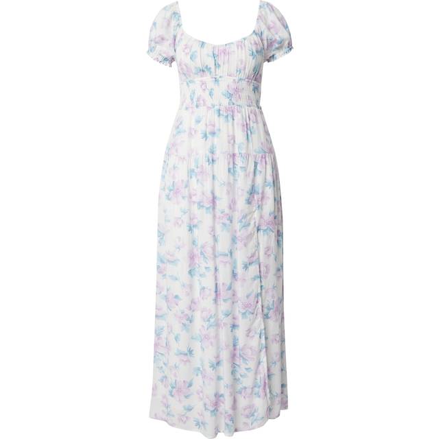 Hollister Sommerkjole - Lyseblå/Lilla/Hvid