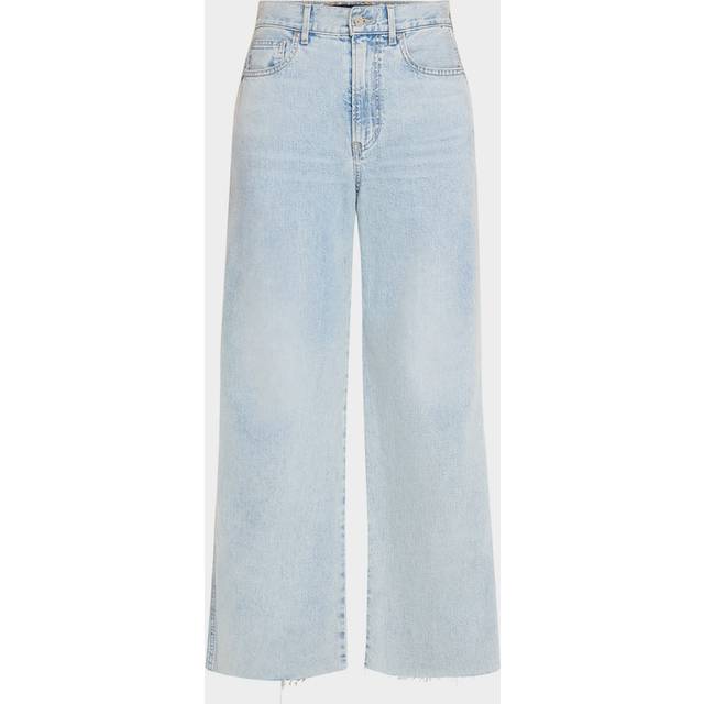 Taylor Cropped High-Rise Wide Jeans - PALE STONE - 29