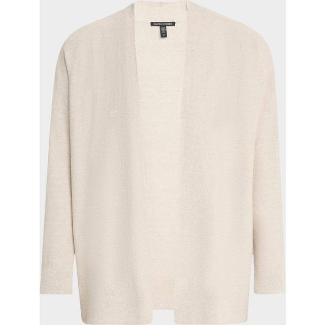 Open Organic Linen-Cotton Cardigan - UNDYED NATURAL - X-Small