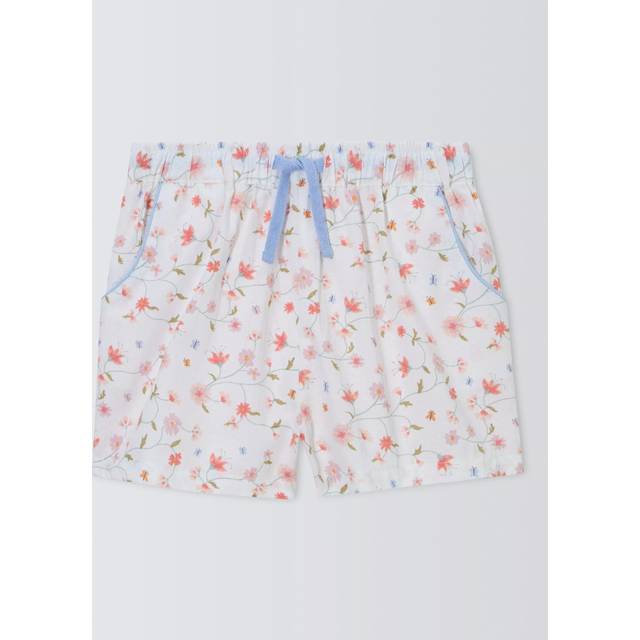 John Lewis Kids' Mix-And-Match Dobby Trellis Pyjama Shorts, White Multi