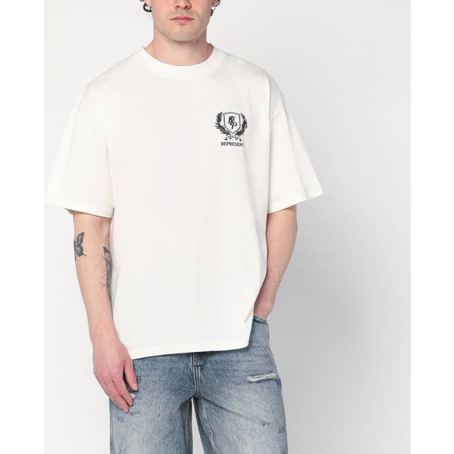 Represent Off-White Crest T-shirt - FLAT WHITE - XL